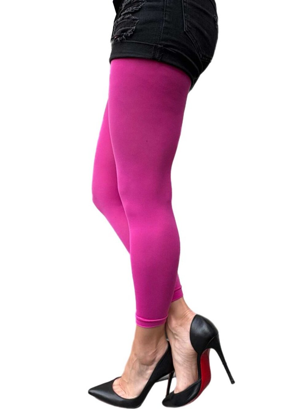 Fuchsia Pink Footless Tights